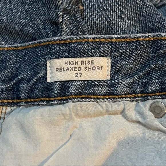 PacSun High Rise Relaxed Denim Shorts Size 27 Distressed Cutoff Jean Shorts - Picture 6 of 8